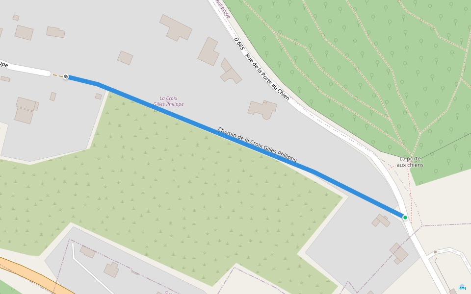 Chemin de la Croix Gilles Philippe walking route map in Le Val-d'Hazey