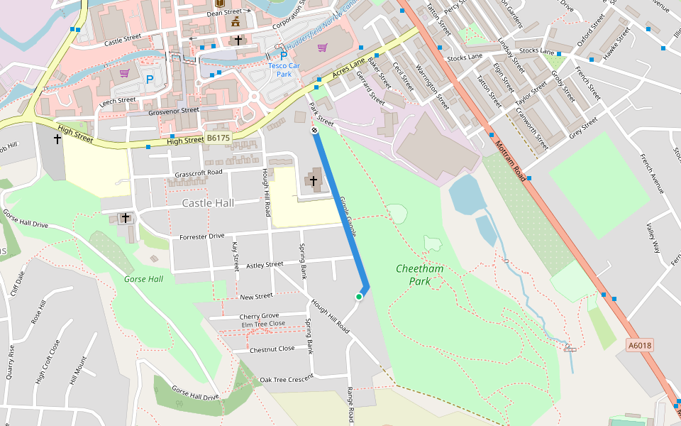 Giggle Gaggle walking route map in Stalybridge