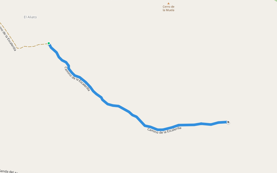 Camino de la Escalerilla walking route map in Godojos