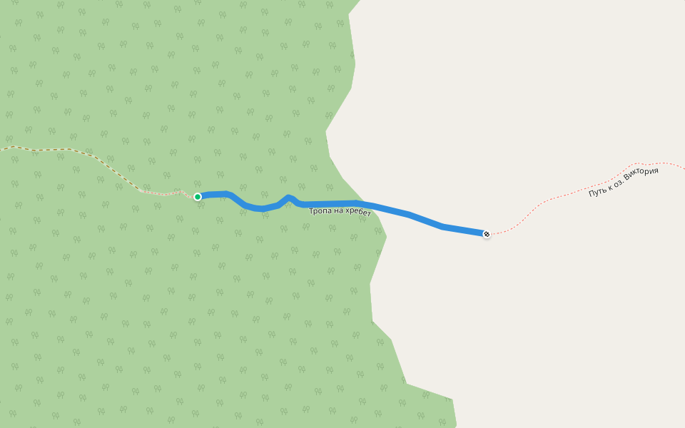 Тропа на хребет walking route map in Karakol