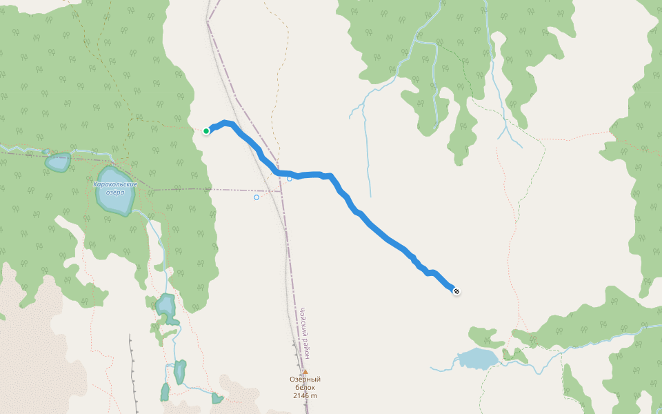 Путь к оз. Виктория walking route map in Karakol