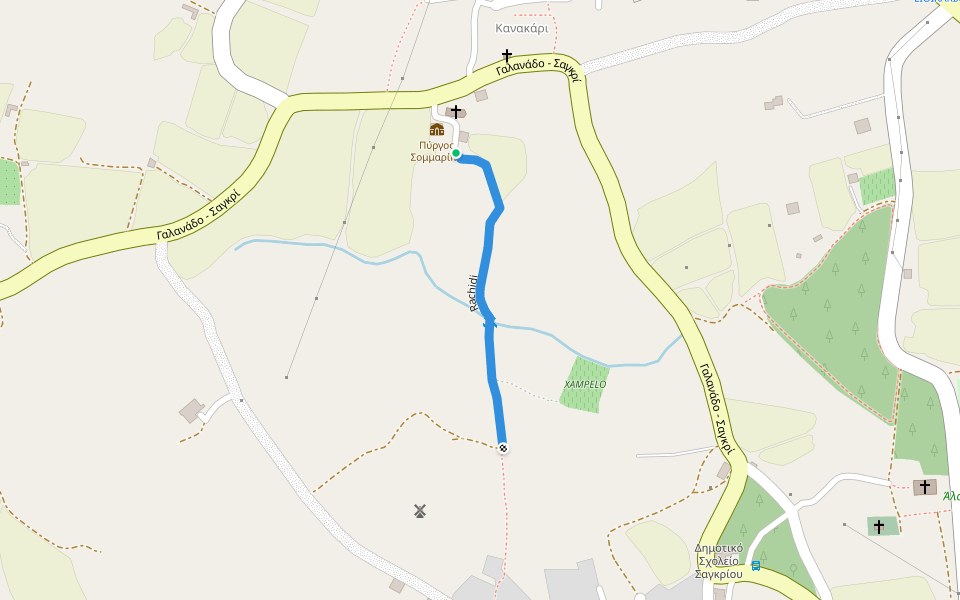 Rachidi walking route map in Kanakari