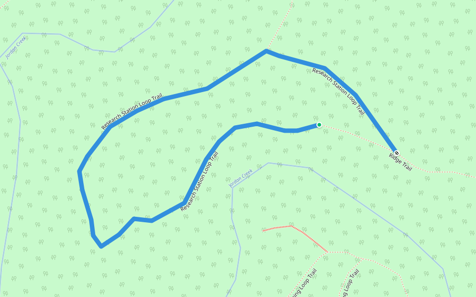 Research Station Loop Trail walking route map in Concord