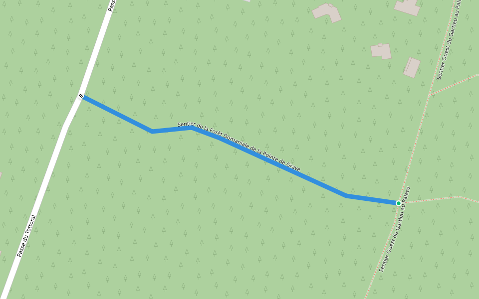 Sentier de la Forêt Domaniale de la Pointe de Grave walking route map in Soulac-sur-Mer