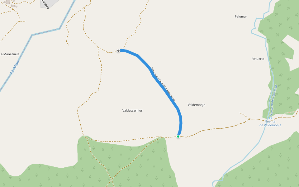 Camino de Turmiel a Aragoncillo walking route map in Establés