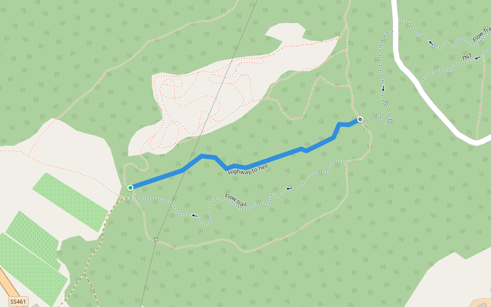 Highway to hell walking route map in Barborina