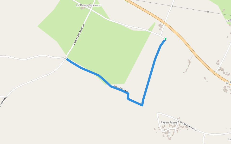 Circuit de Bagué walking route map in Romagné