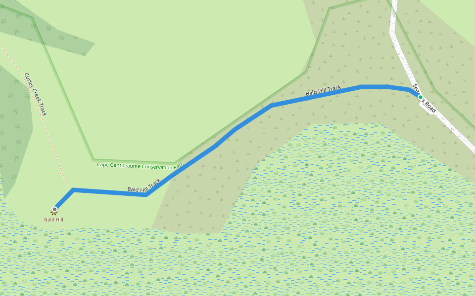 Bald Hill Track walking route map in MacGillivray