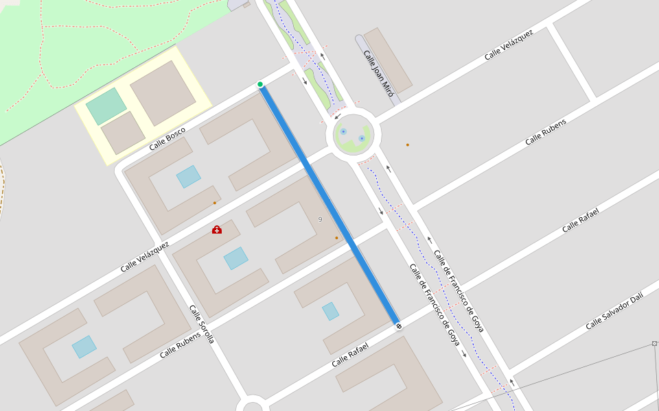 Calle de Clauido Coello walking route map in Seseña Nuevo