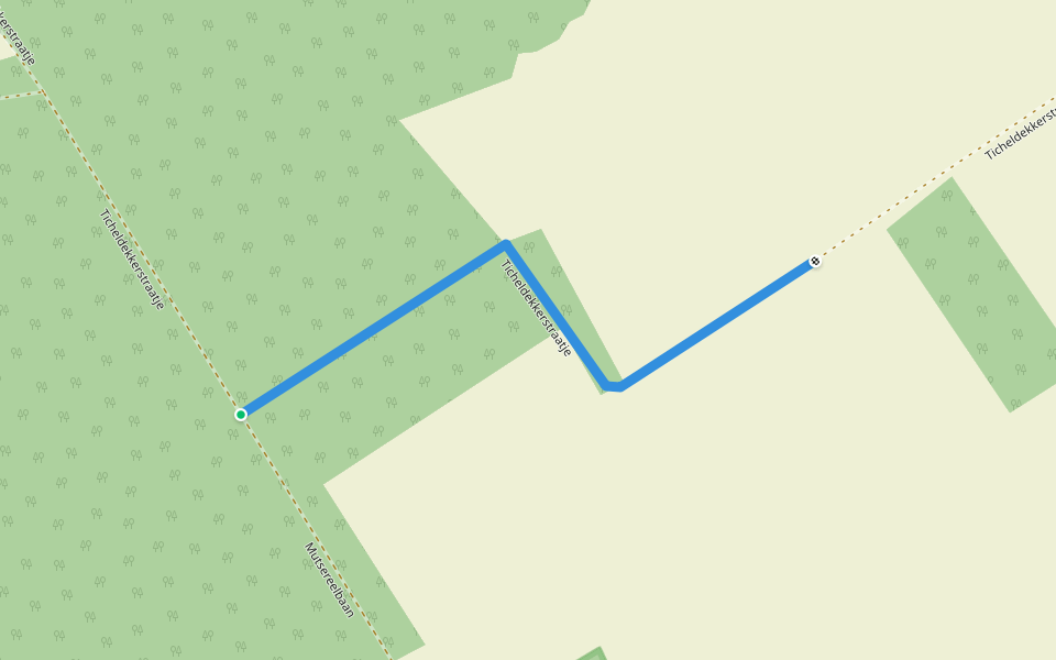Ticheldekkerstraatje walking route map in Baardegem