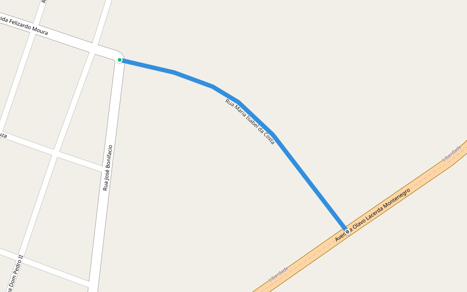 Rua Maria Isabel da Costa walking route map in Parnamirim