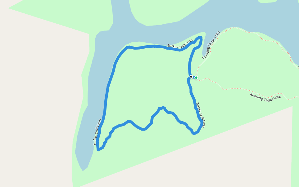 Turkey Trail Loop walking route map in Earlysville