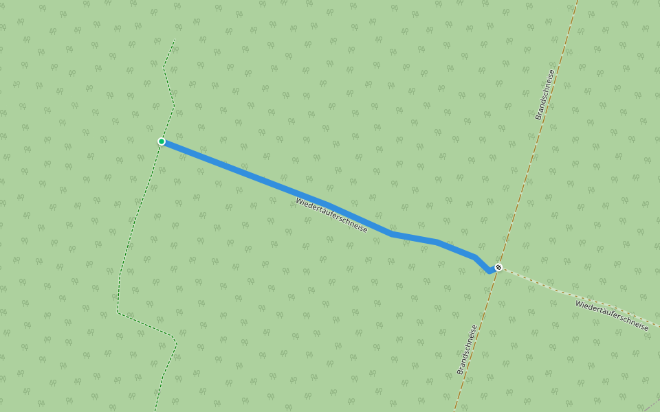 Wiedertäuferschneise walking route map in Pfungstadt