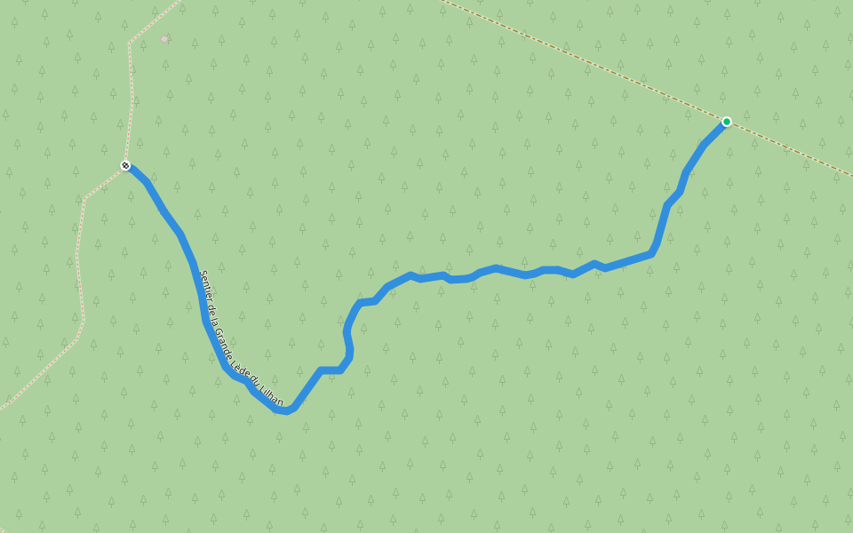 Sentier de la Grande Lède du Lilhan walking route map in Soulac-sur-Mer