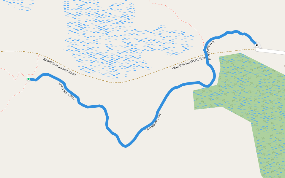 Sheridan's Way walking route map in Bow