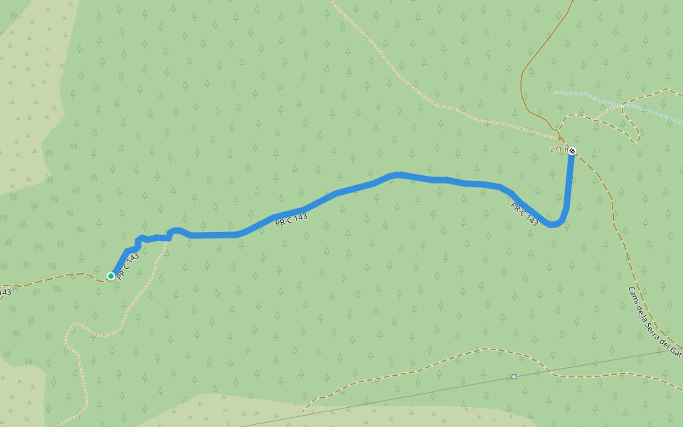 PR-C 143 walking route map in Torrelletes