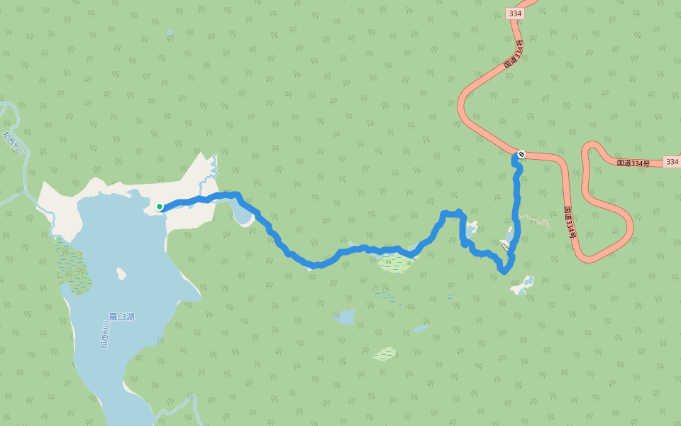 羅臼湖歩道 walking route map in Rausu