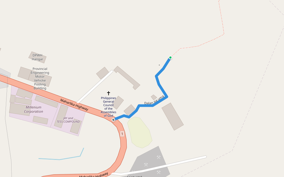 Dalan pa uma walking route map in Catbalogan City