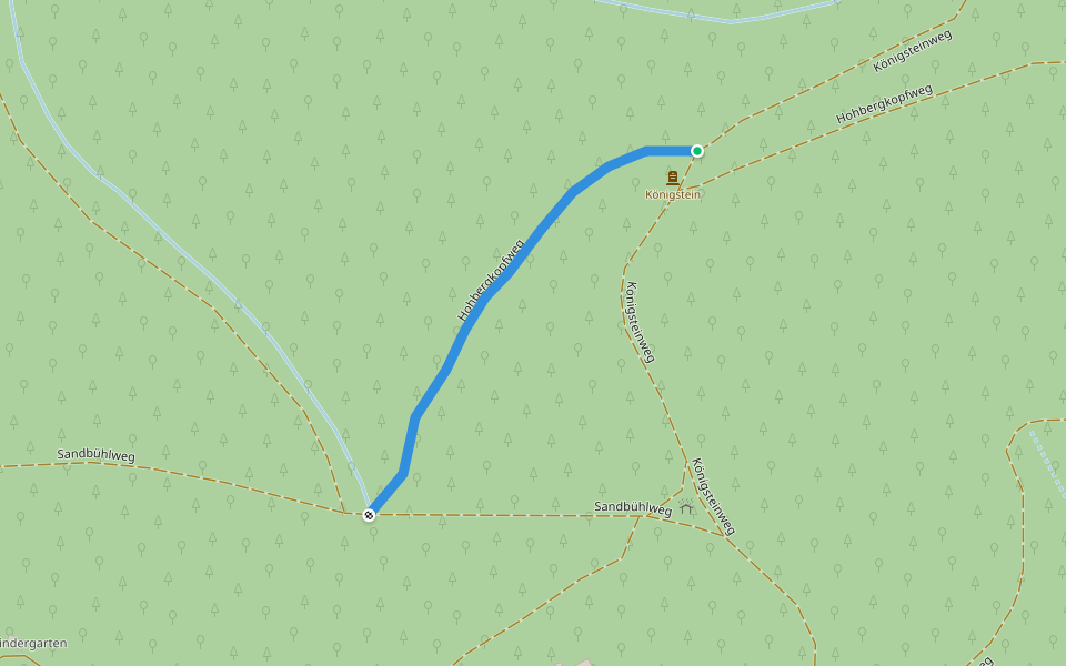Hohbergkopfweg walking route map in Plüderhausen