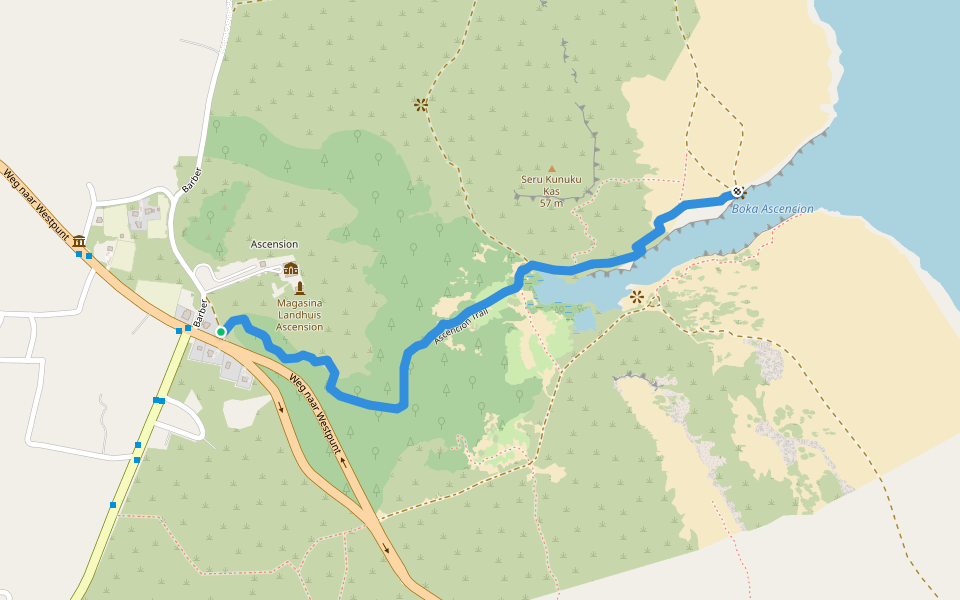 Ascencion Trail walking route map in Bisento