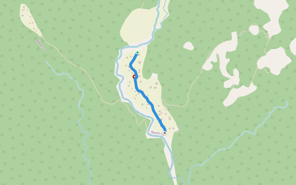 footpath walking route map in Ghorahi