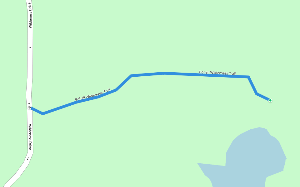 Bohall Wilderness Trail walking route map in Shevlin