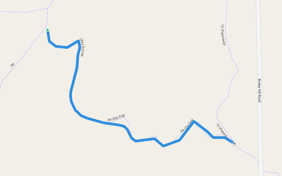R4 (Zig Zag) walking route map in Brooktondale