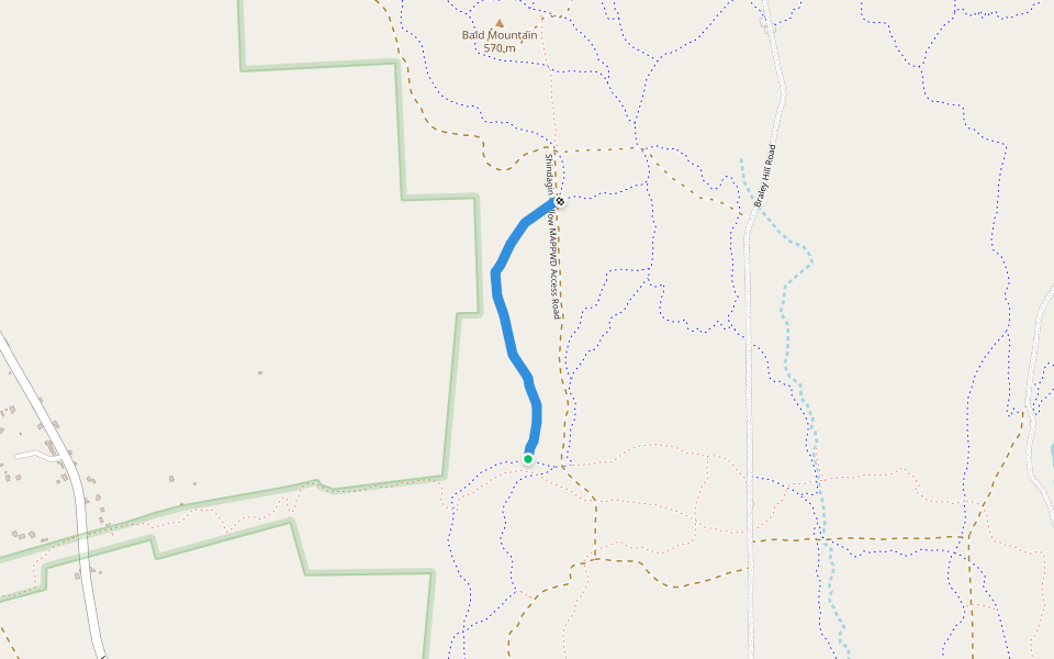 R1 (Chair Trail) walking route map in Brooktondale