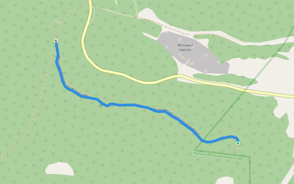 экологическая тропа "Заповедный край" walking route map in Khvalynsk