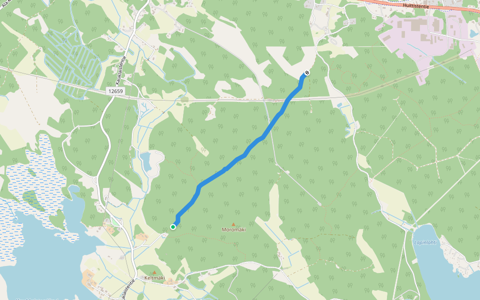 Kirkkopolku walking route map in Kankaanpää