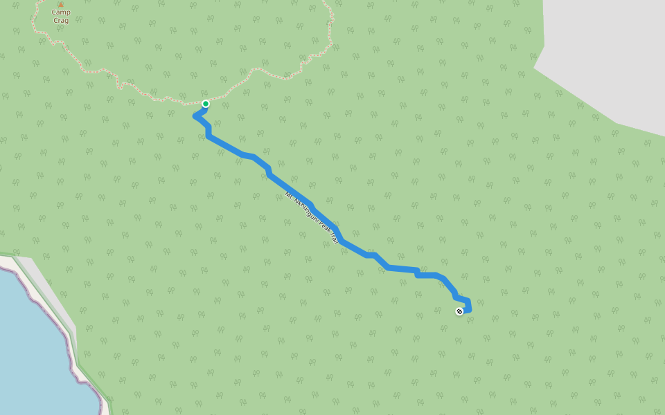 Mt. Nkhunguni Peak Trail walking route map in Chembe