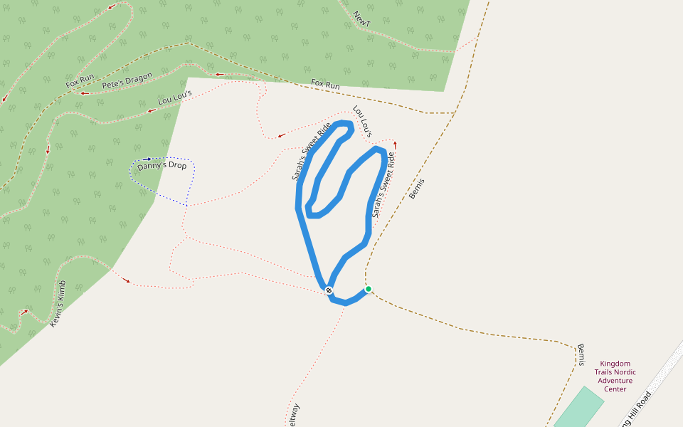 Sarah's Sweet Ride walking route map in Lyndon