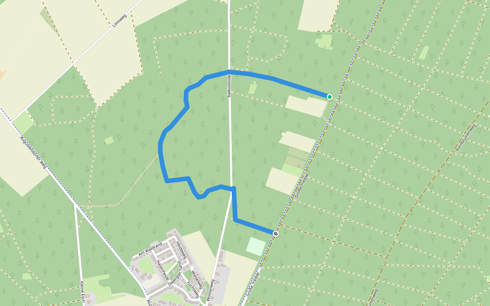 Waldlehr- und Erlebnispfad walking route map in Molbergen
