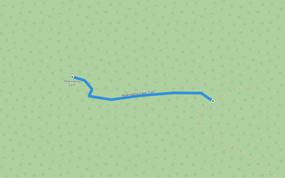 Makingeny Cave Trail walking route map in Endebess