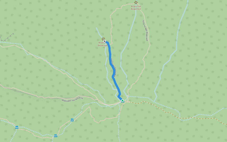 тропа на Берендей walking route map in Partizansk