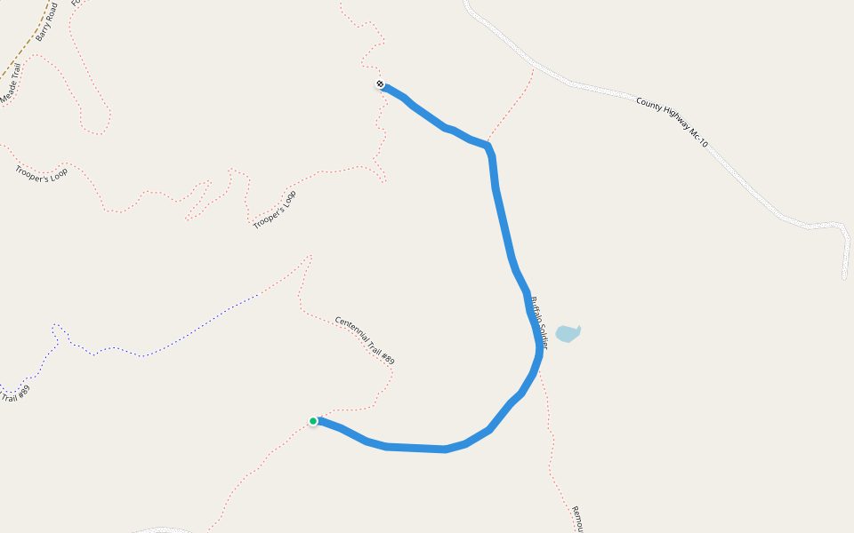 Buffalo Soldier walking route map in FORT MEADE