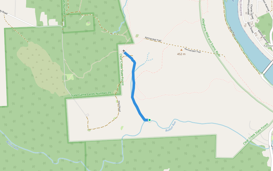 Iron Furnace Trail walking route map in Polk