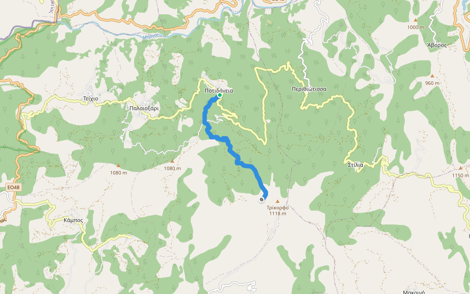 ΕΥ3 walking route map in Potidania
