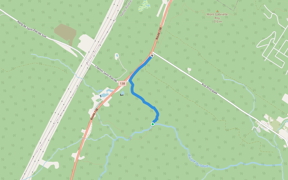 Sentier Louise-Gasnier-Est walking route map in Petite-Rivière-Saint-François