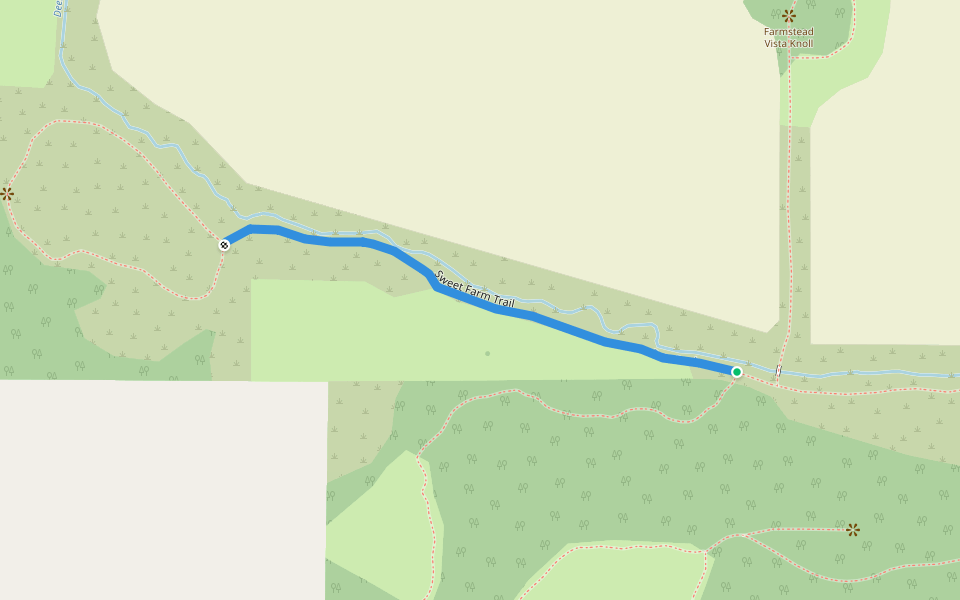 Sweet Farm Trail walking route map in Mount Horeb