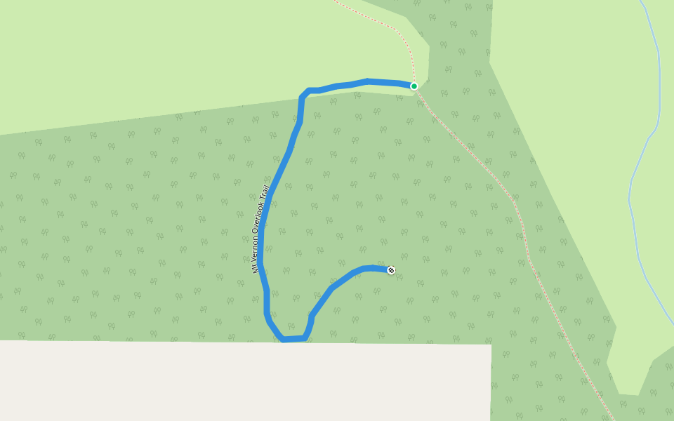 Mt Vernon Overlook Trail walking route map in Mount Horeb