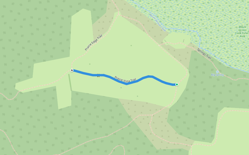 Prairie Vista Trail walking route map in Mount Horeb