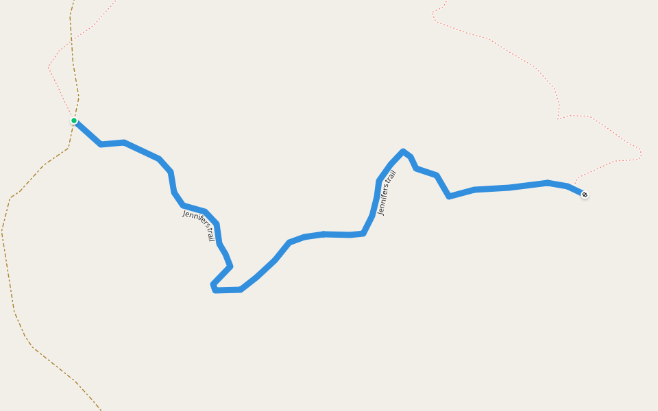 Jennifers trail walking route map in Undoolya
