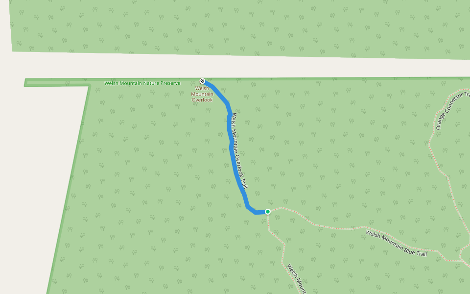 Welsh Mountain Overlook Trail walking route map in New Holland