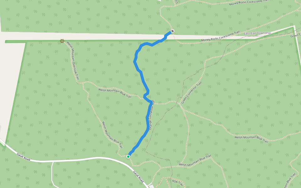 Orange Connector Trail walking route map in New Holland