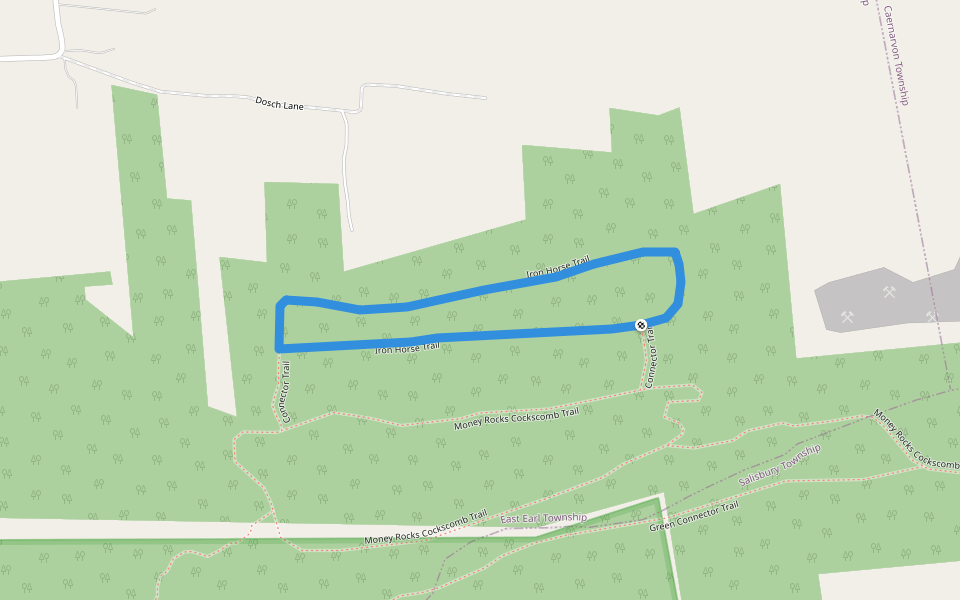 Iron Horse Trail walking route map in East Earl