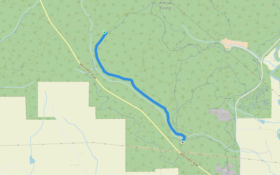 Munda Biddi walking route map in Harris River