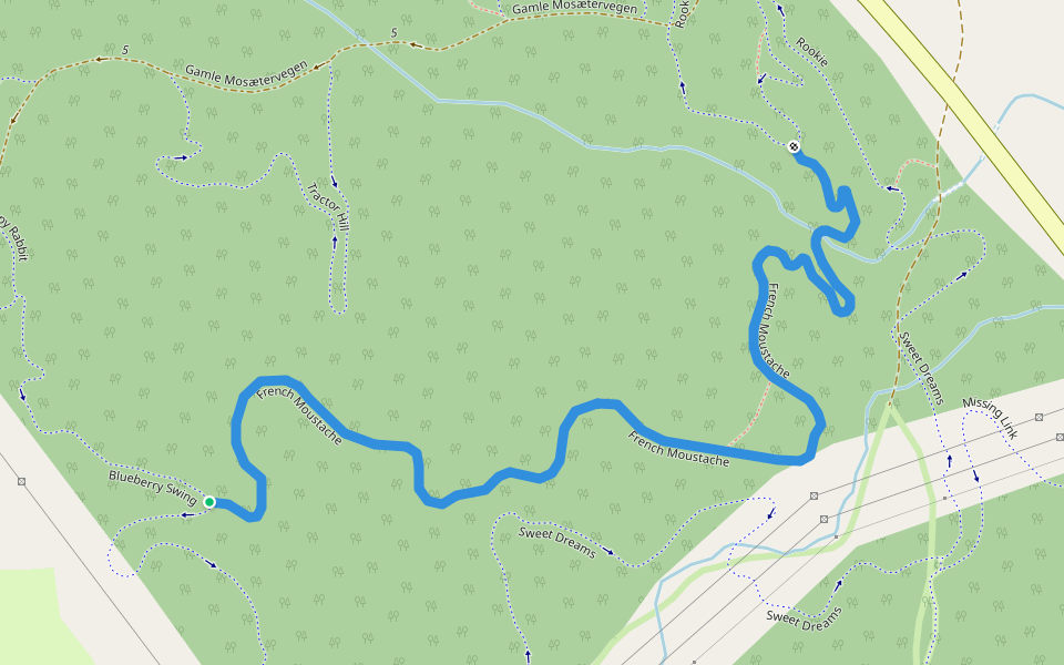French Moustache walking route map in Innbygda