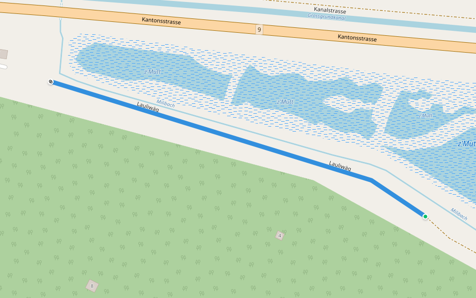 Lauliwäg walking route map in Niedergesteln