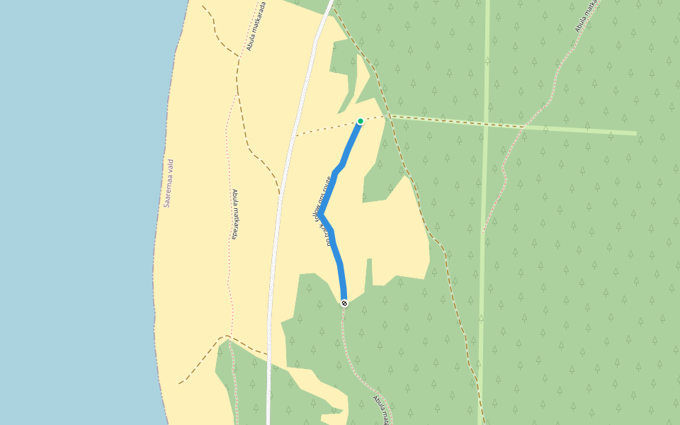 no track, follow gps route walking route map in Rahtla